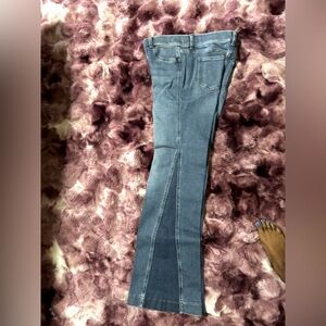 SPANX Blue Flare Wide Leg Jeans with Classic Denim Style